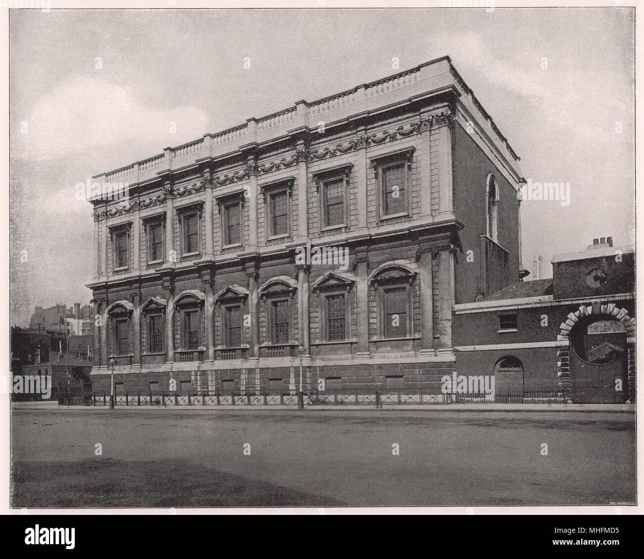 Whitehall - Das original Tudor Palast von Whitehall wurde in 1615 verbrannt, und James I. hatte eine andere königliche Residenz am … errichtet. Stockfoto