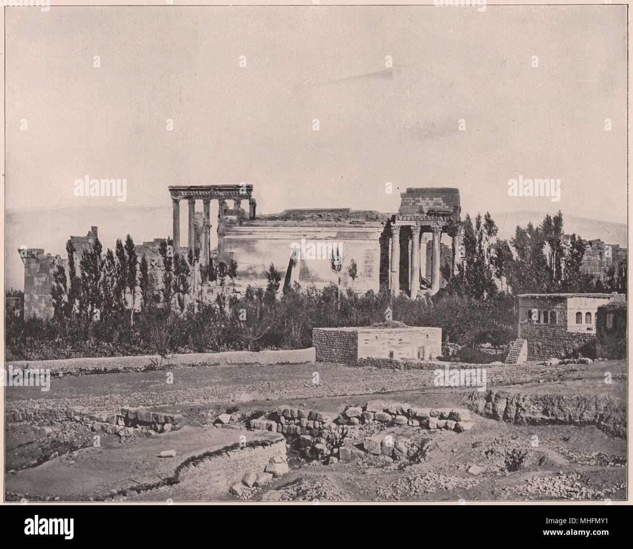 Akropolis von Baalbek, Syrien Stockfoto