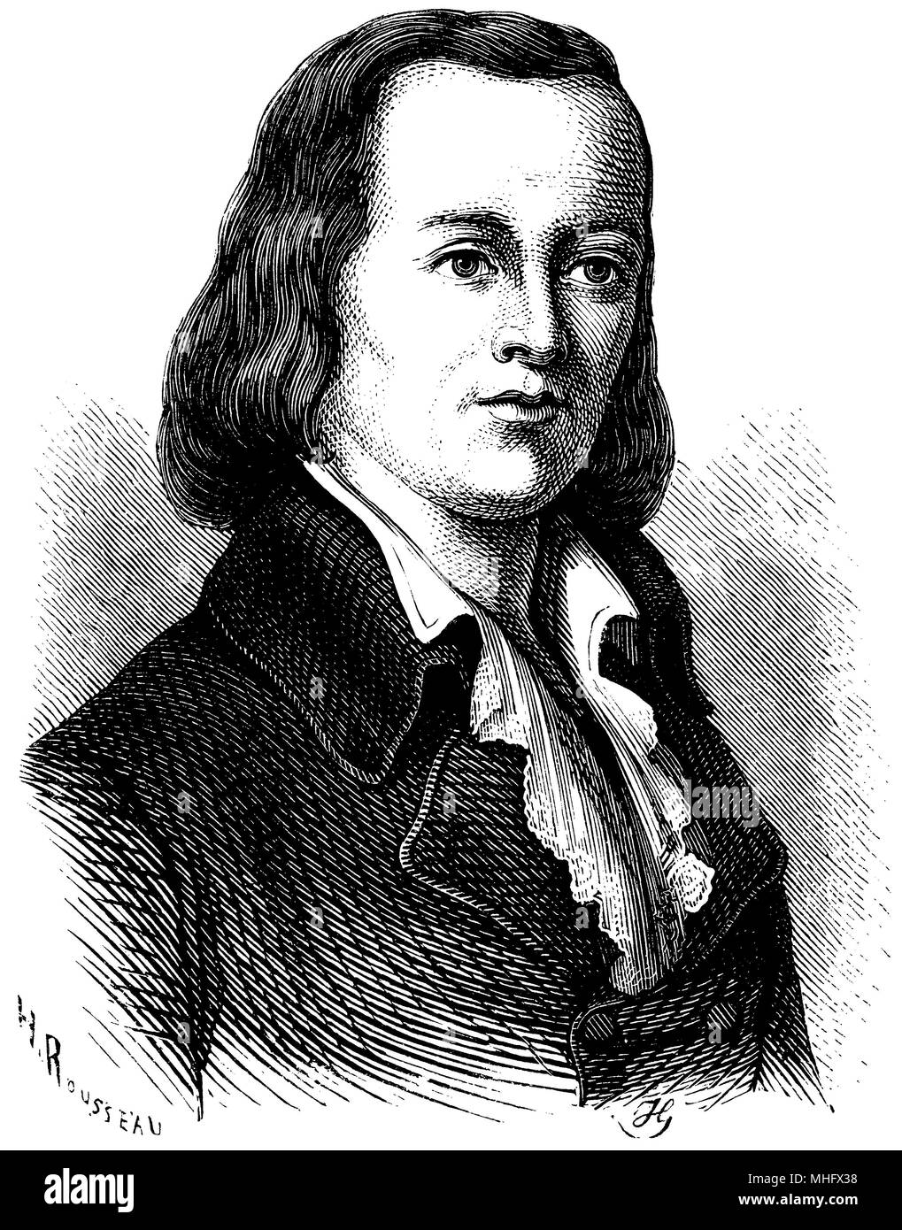 Claude Chappe d'Comte d'Auteroche (geboren 1763, 23. Januar 1805 starb), H. Rousseau u. H.? Stockfoto