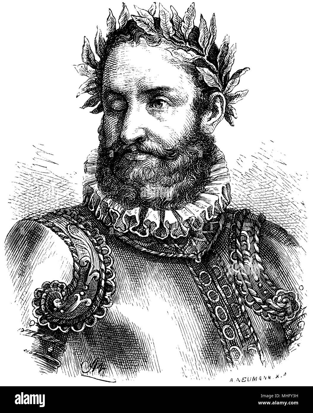 Luiz de Camoens (geboren 1524, gestorben Juni 10, 1580), seit längerer Zeit u. A. N [eumann] XA Stockfoto