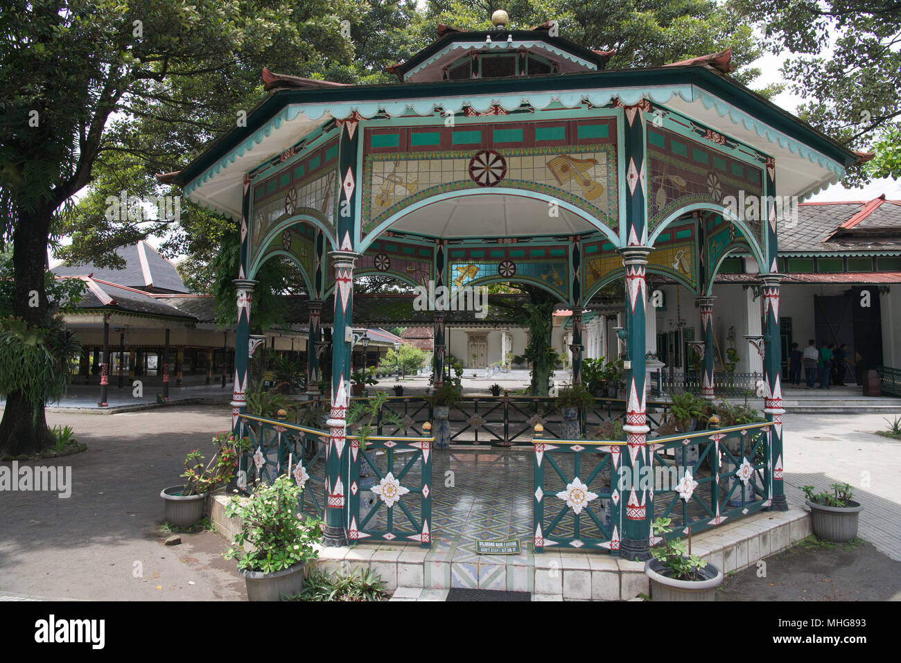Pavillon Kraton Yogyakarta Java Indonesien Stockfoto