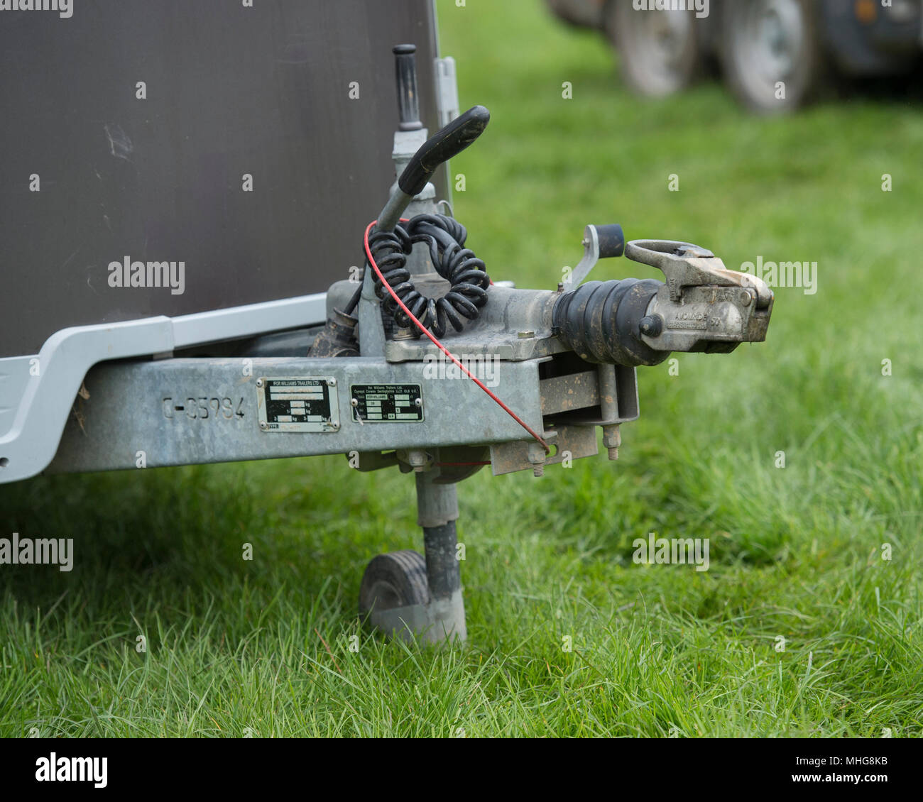 Anhängevorrichtung auf einem Pferd box Stockfoto