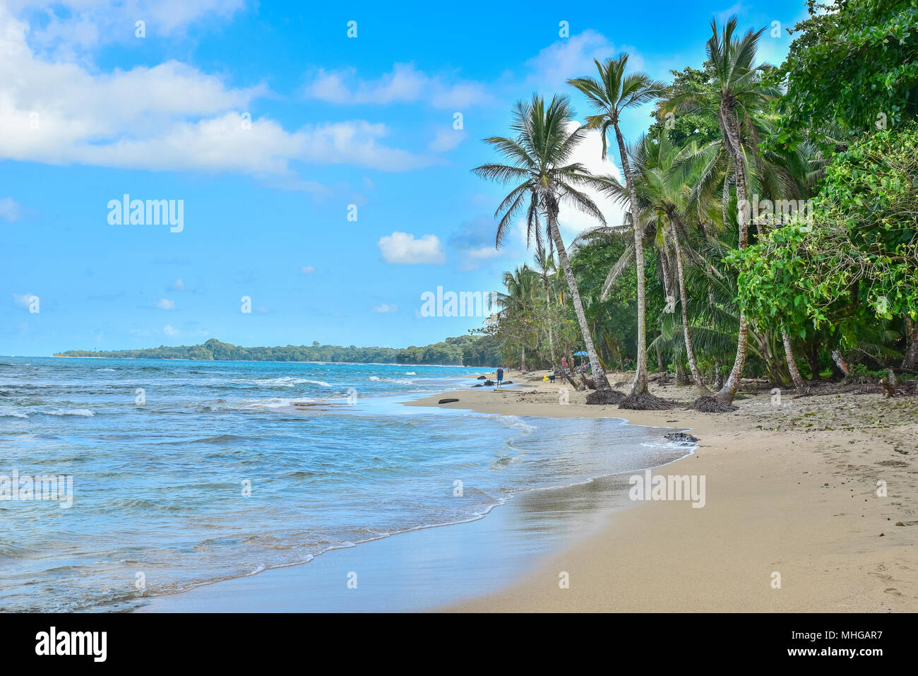 Playa Cocles - wunderschönen tropischen Strand in der Nähe von Puerto Viejo, Costa Rica Stockfoto