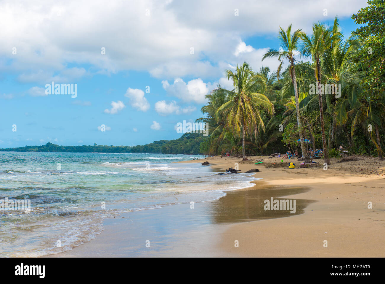 Playa Cocles - wunderschönen tropischen Strand in der Nähe von Puerto Viejo, Costa Rica Stockfoto