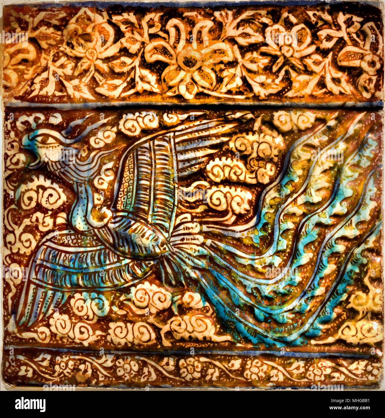 Persisch, Kashan, 14. Jahrhundert, Ilkhanid Zeitraum, Iran, Persien. Stockfoto