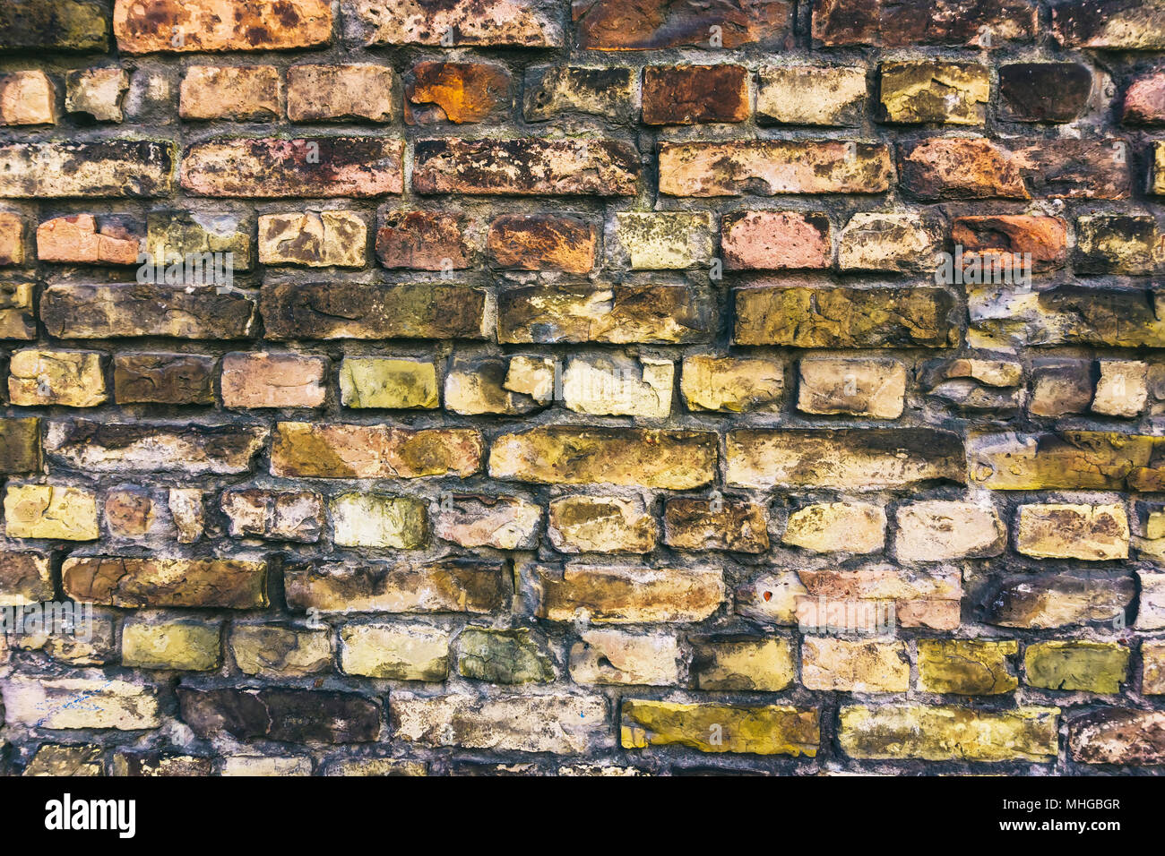 In der Nähe von alten bunten Wand Stockfoto