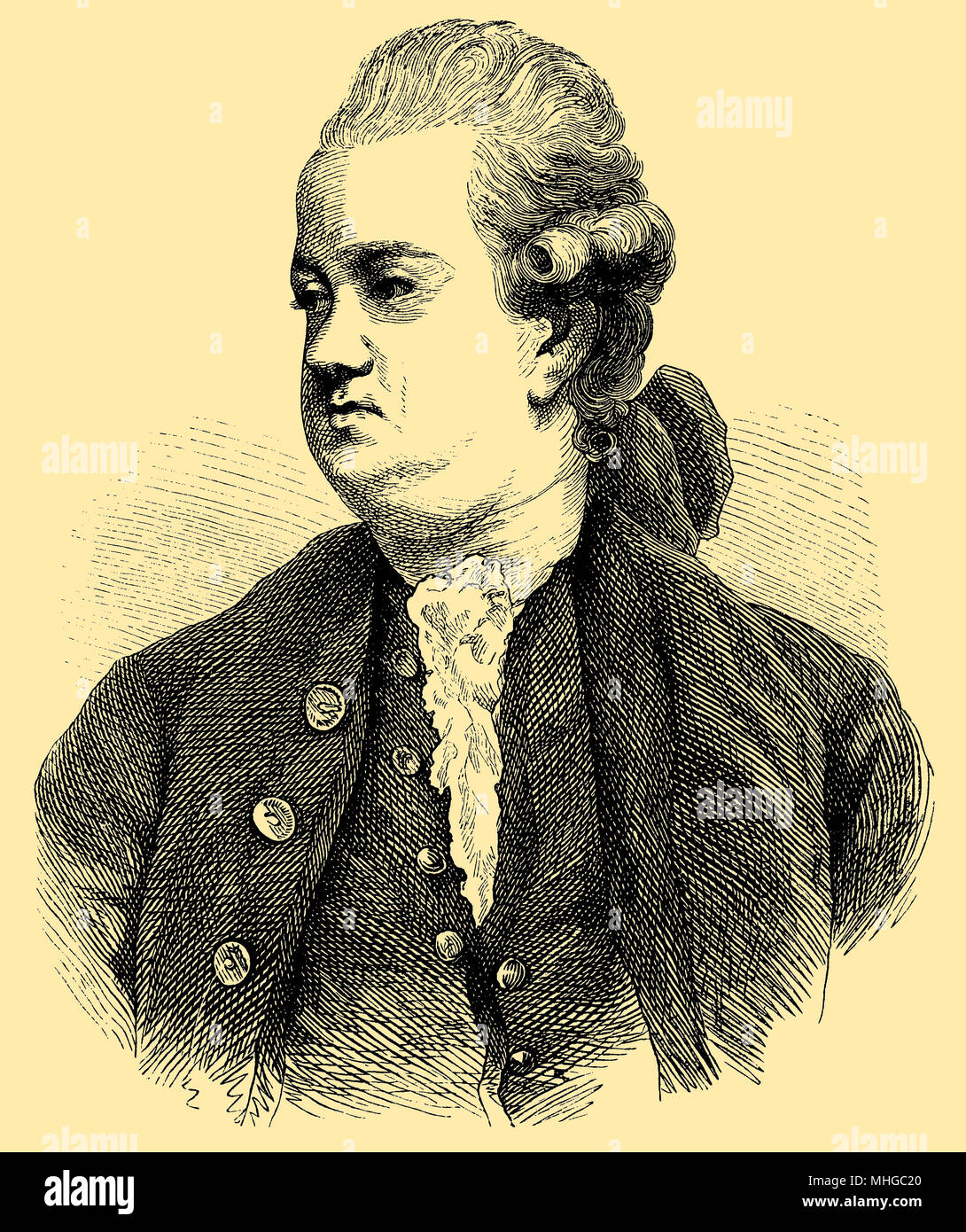 Edward Gibbon (27. April 1787 geboren, starb am 16. Januar 1794), Stockfoto