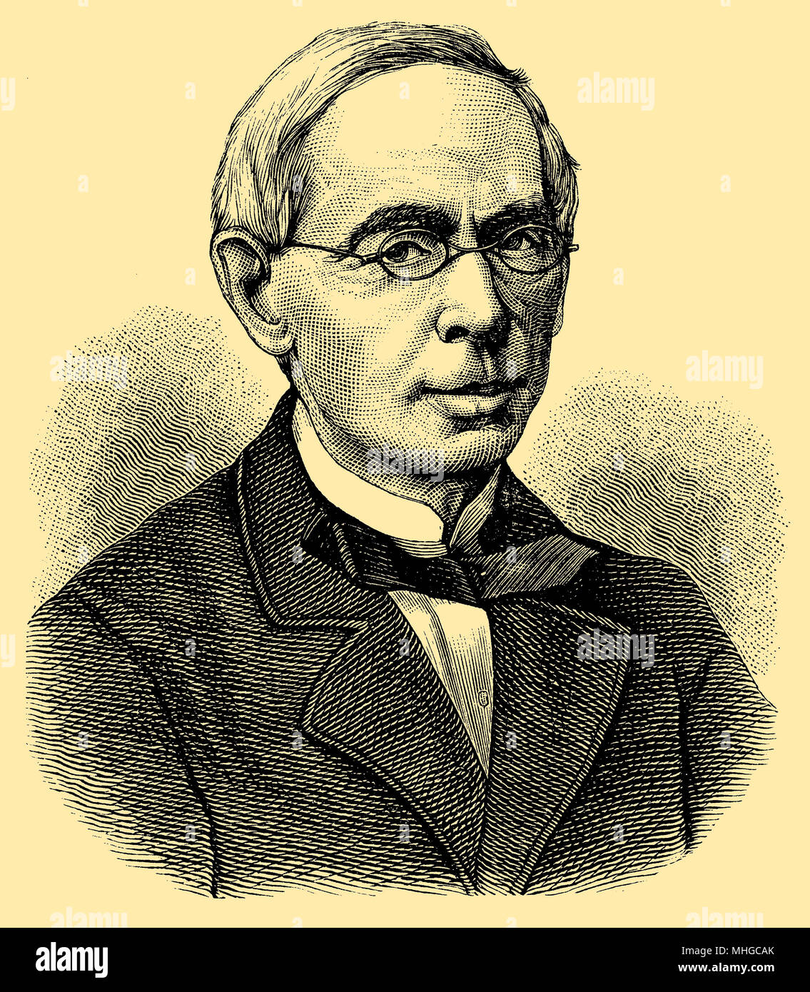 Juan Eugenio Hartzenbusch (geboren am 6. September 1806, gestorben 2./3. August 1880) Stockfoto