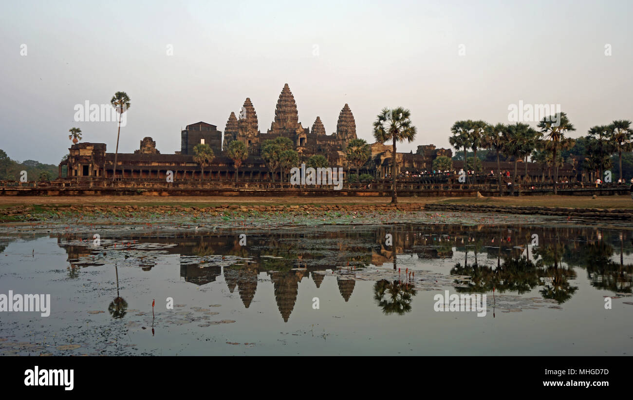 Tempel Angkor Wat in Kambodscha am frühen Nachmittag Stockfoto