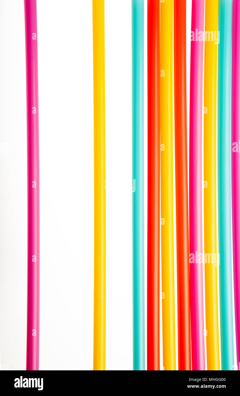 Abstrakte Hintergründe, Linien, Strohhalme, viele bunte in vertikalen Reihen gesäumt, schön wie Stroh Sticks. Stockfoto