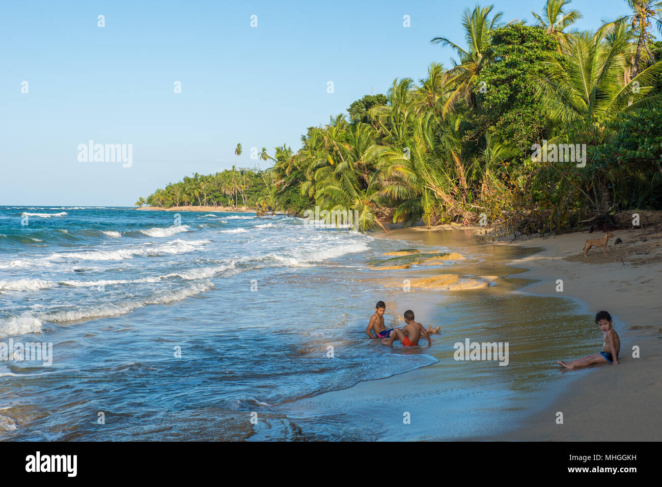 Punta Uva-Strand in Costa Rica, wilden und schönen karibischen Küste Stockfoto