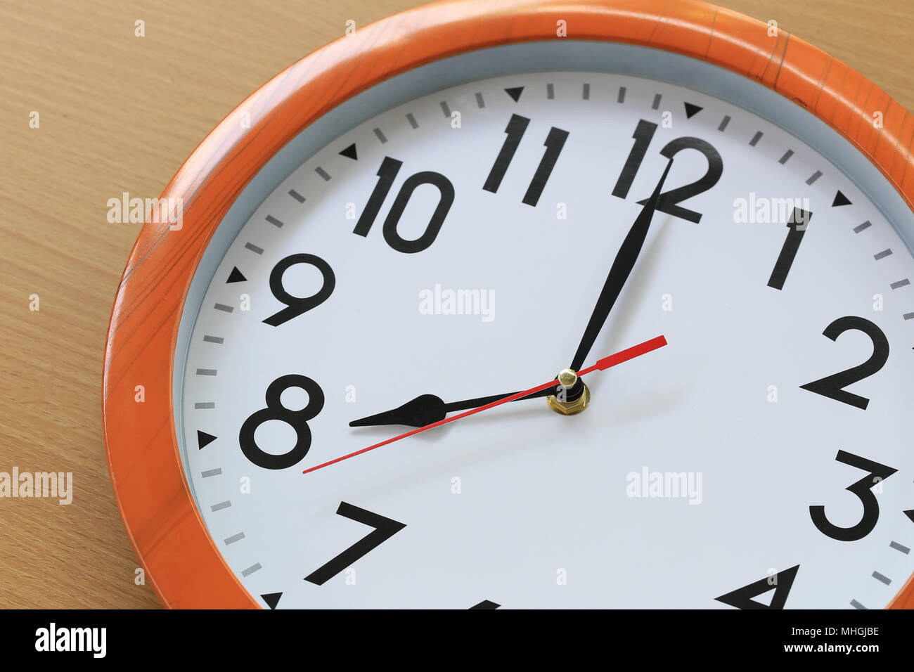 Fokus Zeit Uhr in acht Uhr für das Design in Ihrem Unternehmen Konzept und Design in ihrer Arbeit. Stockfoto