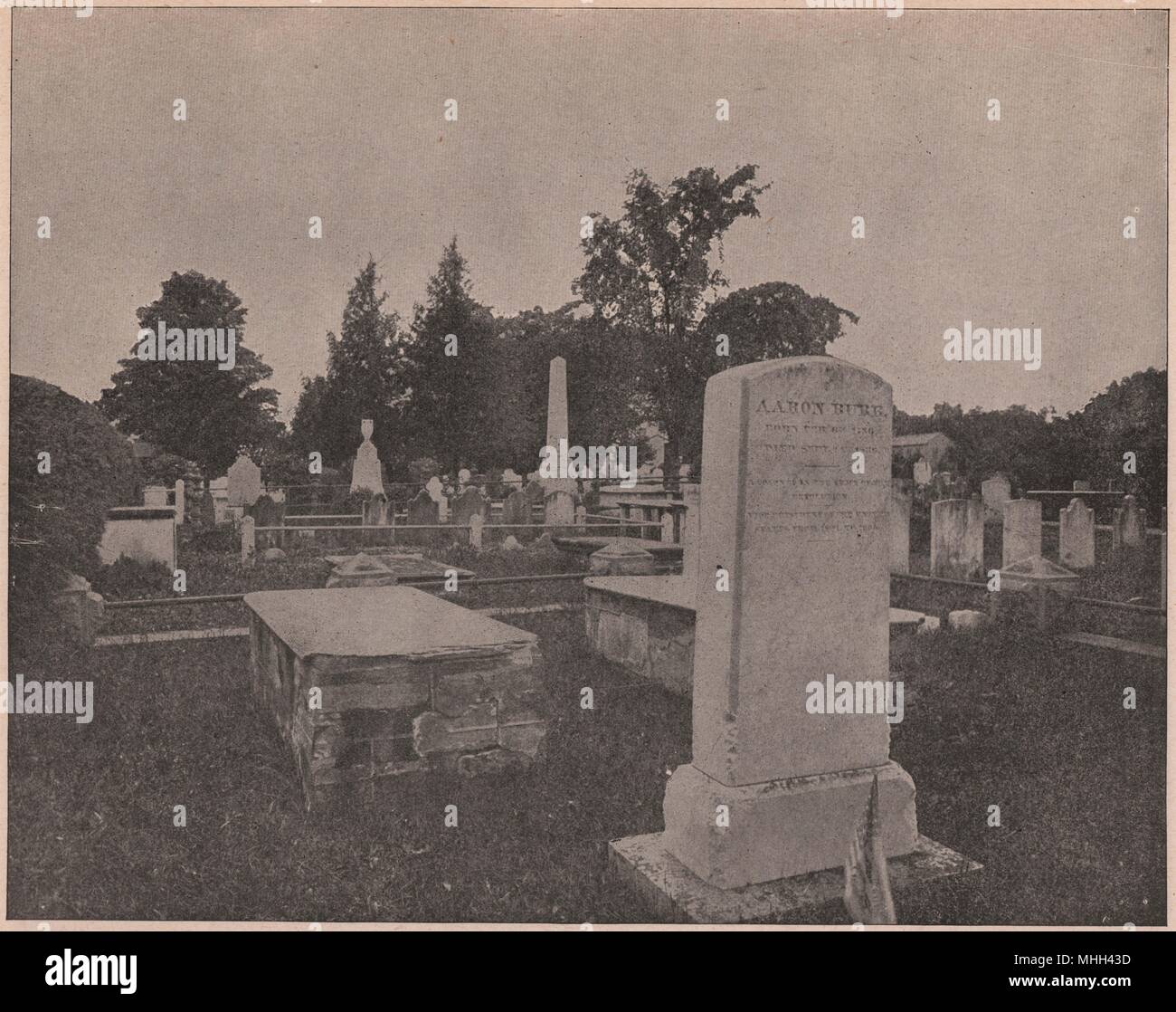 Gräber von Jonathan Edwards und Aaron Burr, Princeton Stockfoto