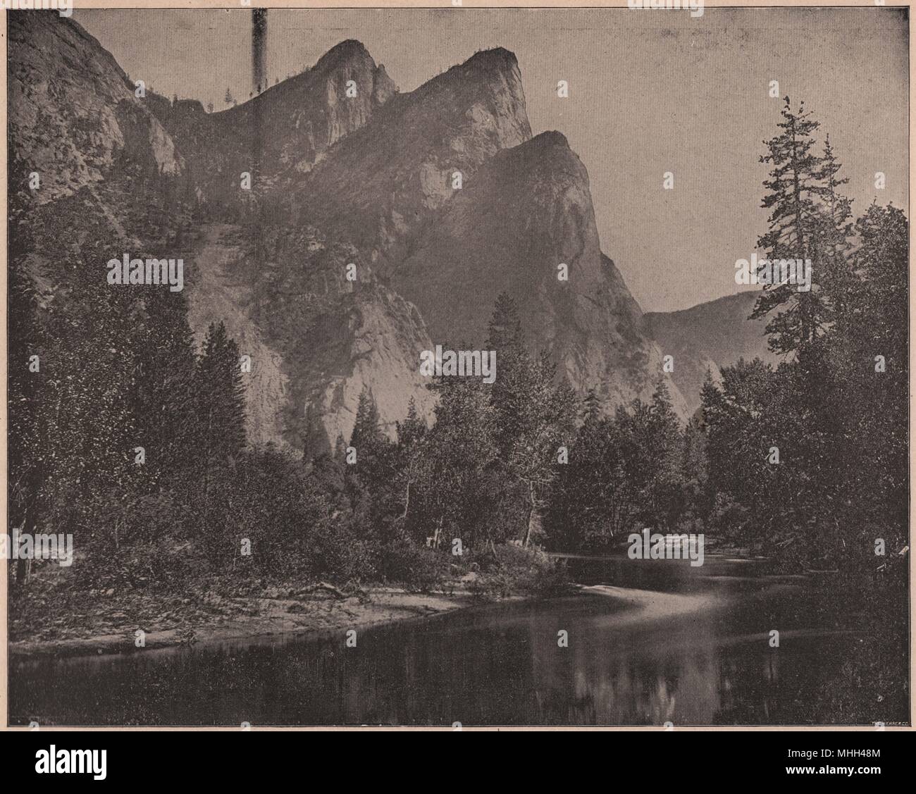 Die drei Brüder, Yosemite Valley, Kalifornien Stockfoto