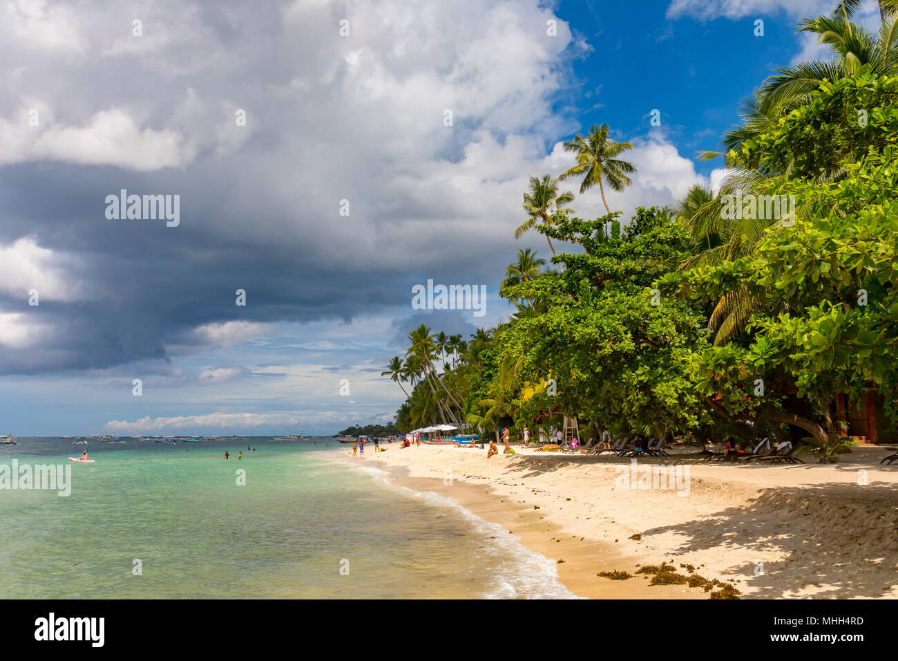 Alona Beach Bohol Philippinen April 20, 2018 Alona Beach Stockfoto