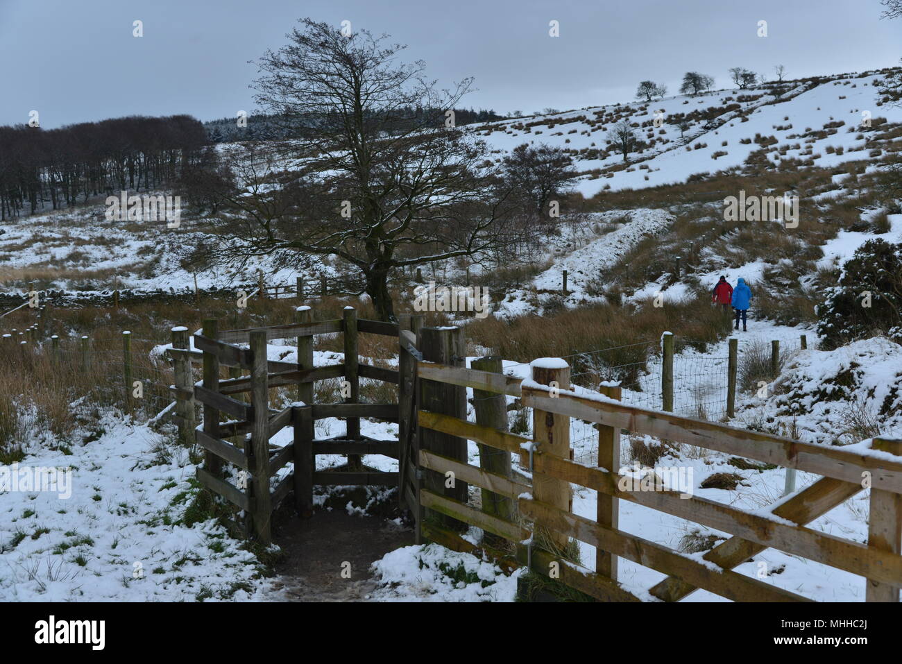 Im Bereich Dean Clough Behälter Stockfoto