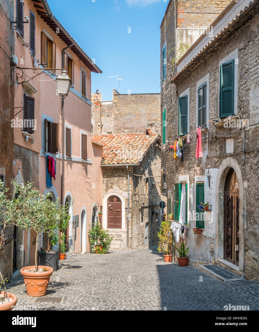 Tivoli in einem Sommermorgen in der Provinz Rom in der italienischen Region Latium. Stockfoto