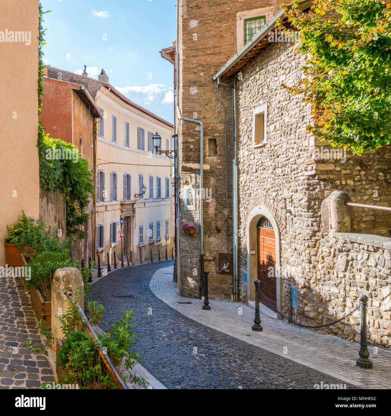 Tivoli in einem Sommermorgen in der Provinz Rom in der italienischen Region Latium. Stockfoto