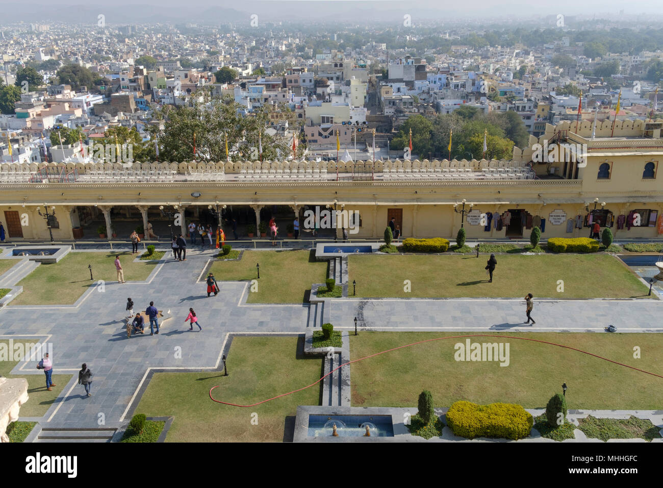 Udaipur, auch bekannt als die Stadt der Seen, das Venedig des Ostens, ist die historische Hauptstadt des Königreichs von Mewar, Rajasthan. Stockfoto