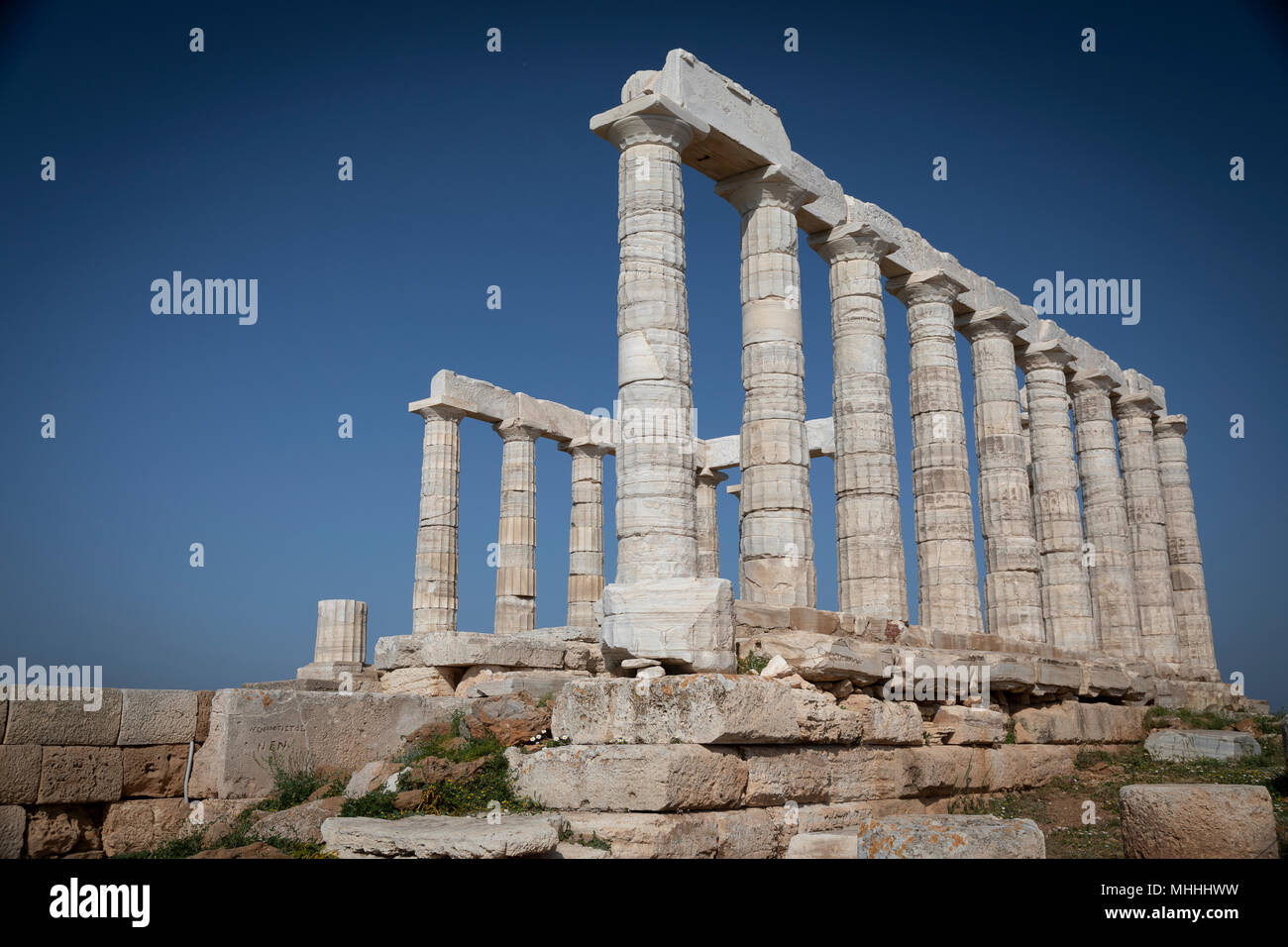 Tempel des Poseidon, Sounion, Griechenland Stockfoto