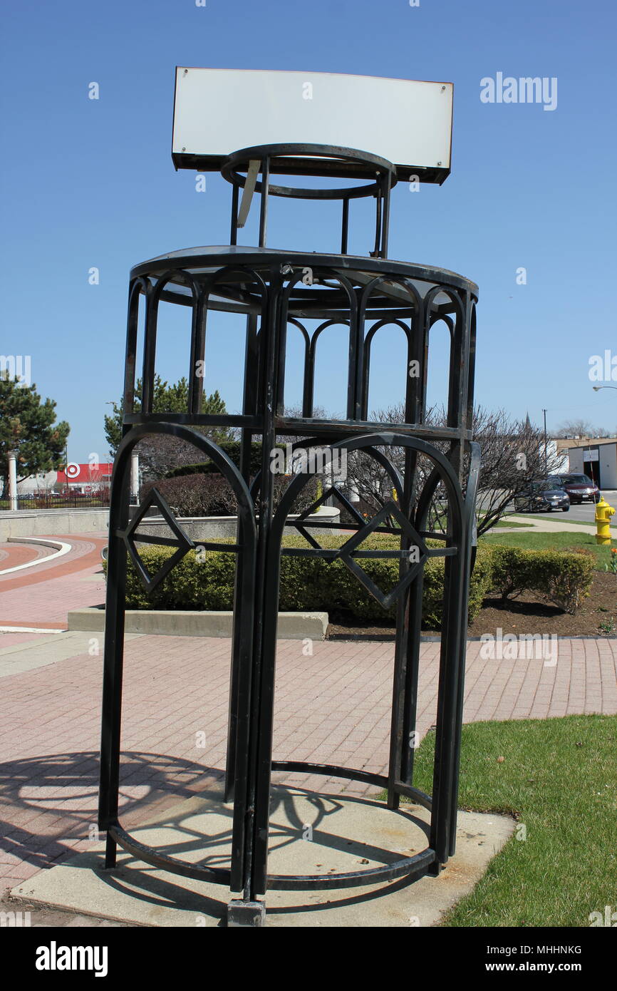 Amerikanische Replik der Schiefe Turm von Pisa in Niles, Illinois. Stockfoto