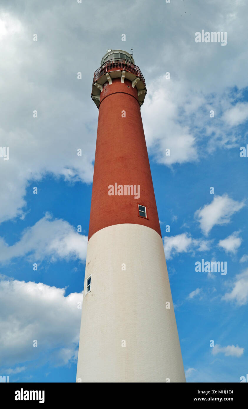 Ansicht der Dahab (Alte Barney), ein Wahrzeichen Leuchtturm an der Jersey Shore auf Long Beach Island, New Jersey Stockfoto