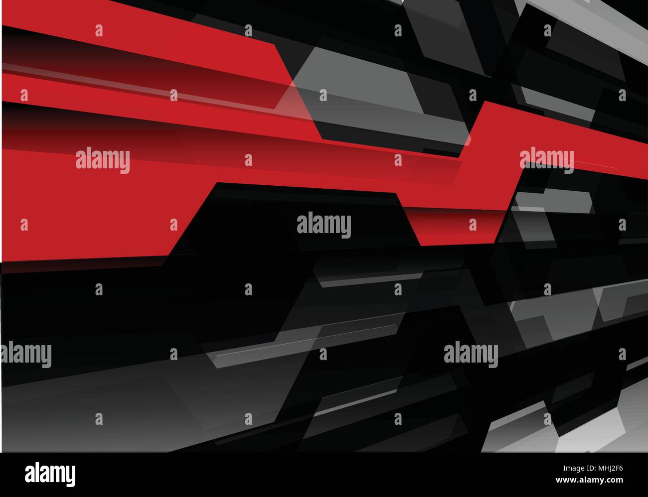 Abstrakt Rot Schwarz Polygon Technologie Futuristische Auf Grauem Hintergrund Vector Illustration Stock Vektorgrafik Alamy