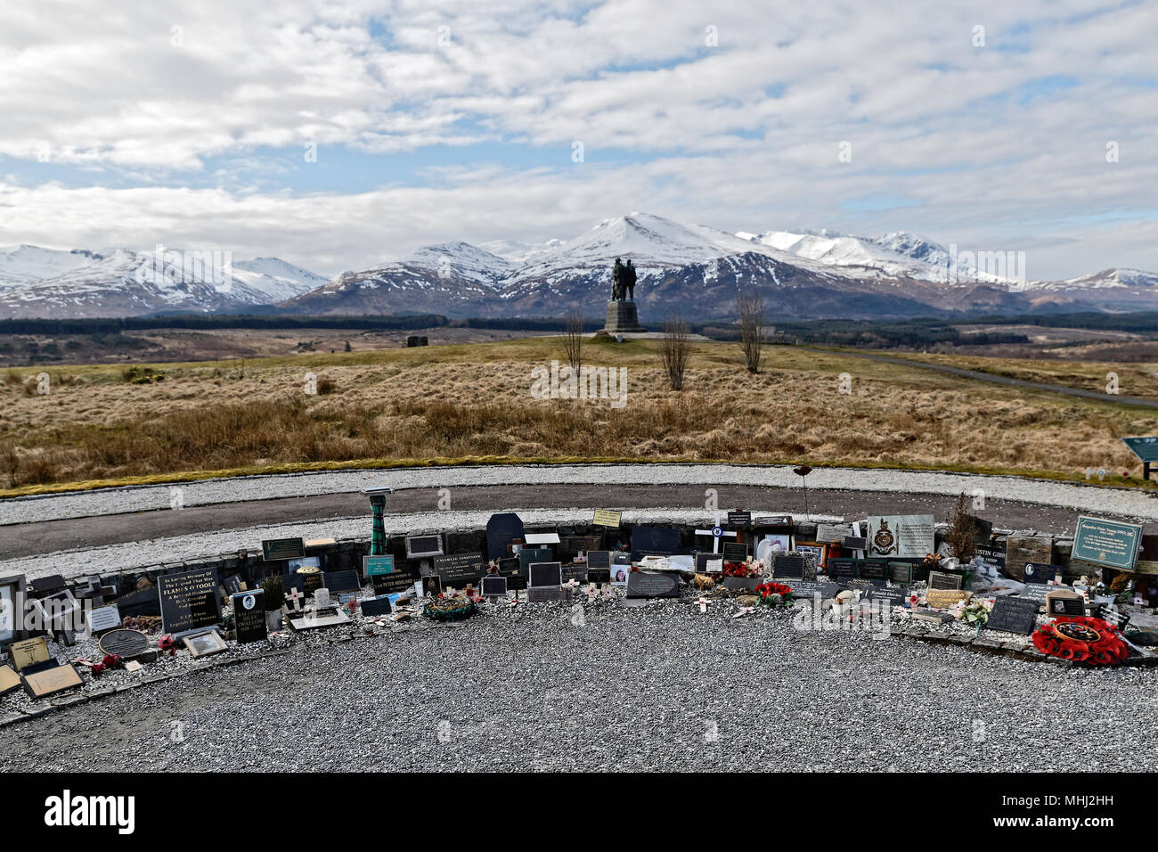Garten der Erinnerung neben dem Commando Memorial uveiled von der Königin Mutter im Jahr 1952. Stockfoto