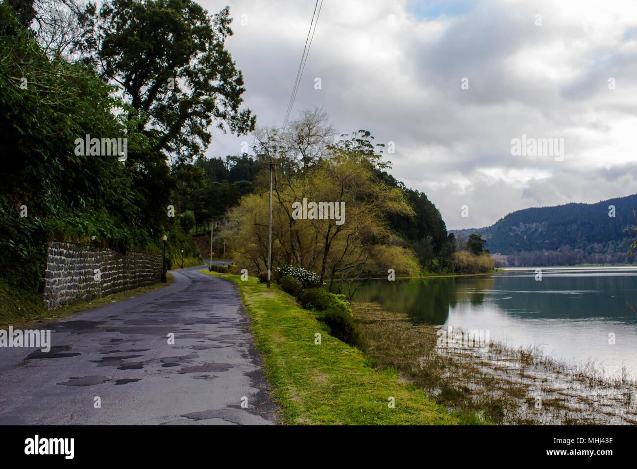 Furnas Lagunenlandschaft, Azoren Stockfoto