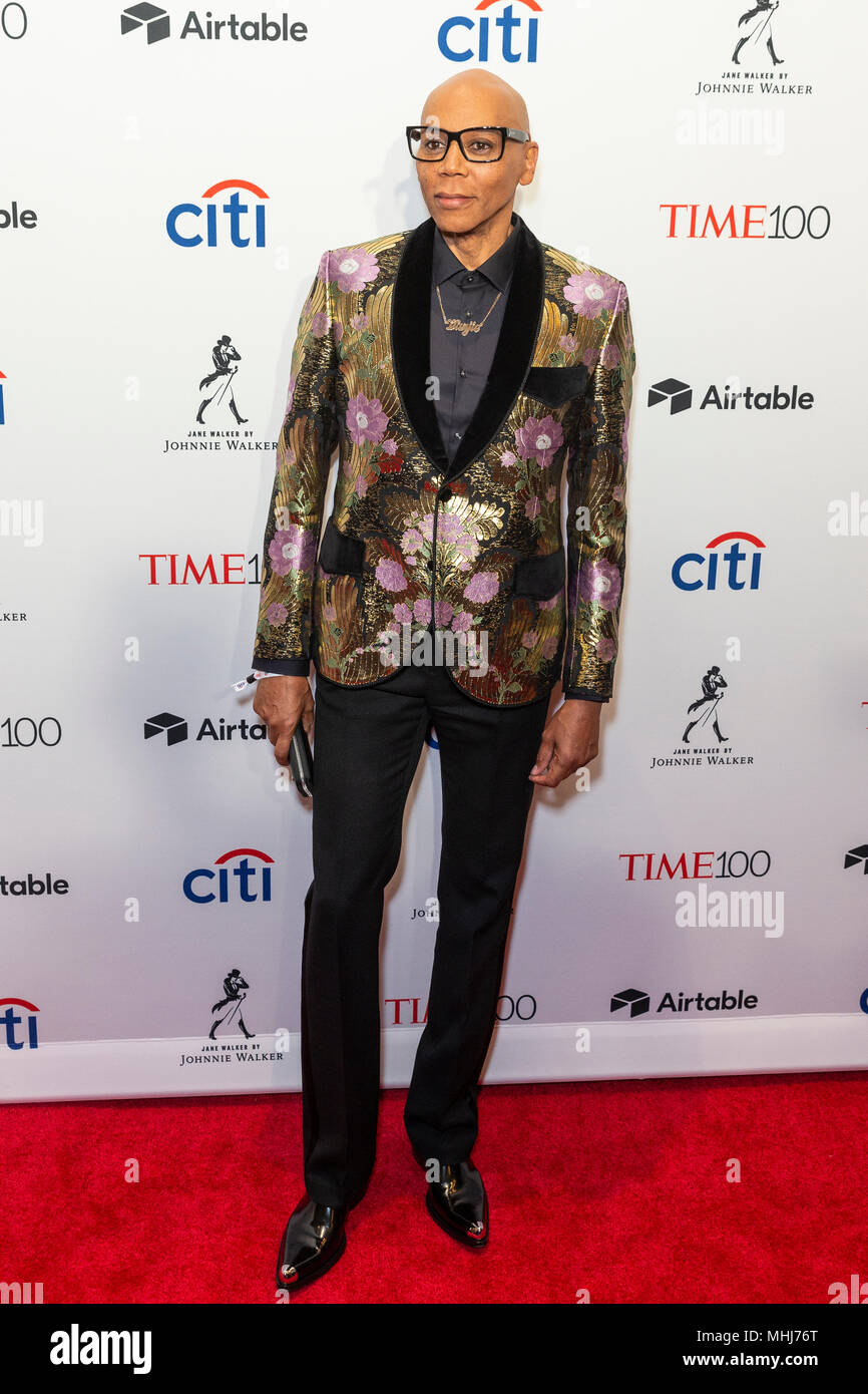 New York, NY - 24. April: RuPaul nimmt Zeit 2018 100 Gala bei Jazz at Lincoln Center am 24. April 2018 in New York City. Stockfoto