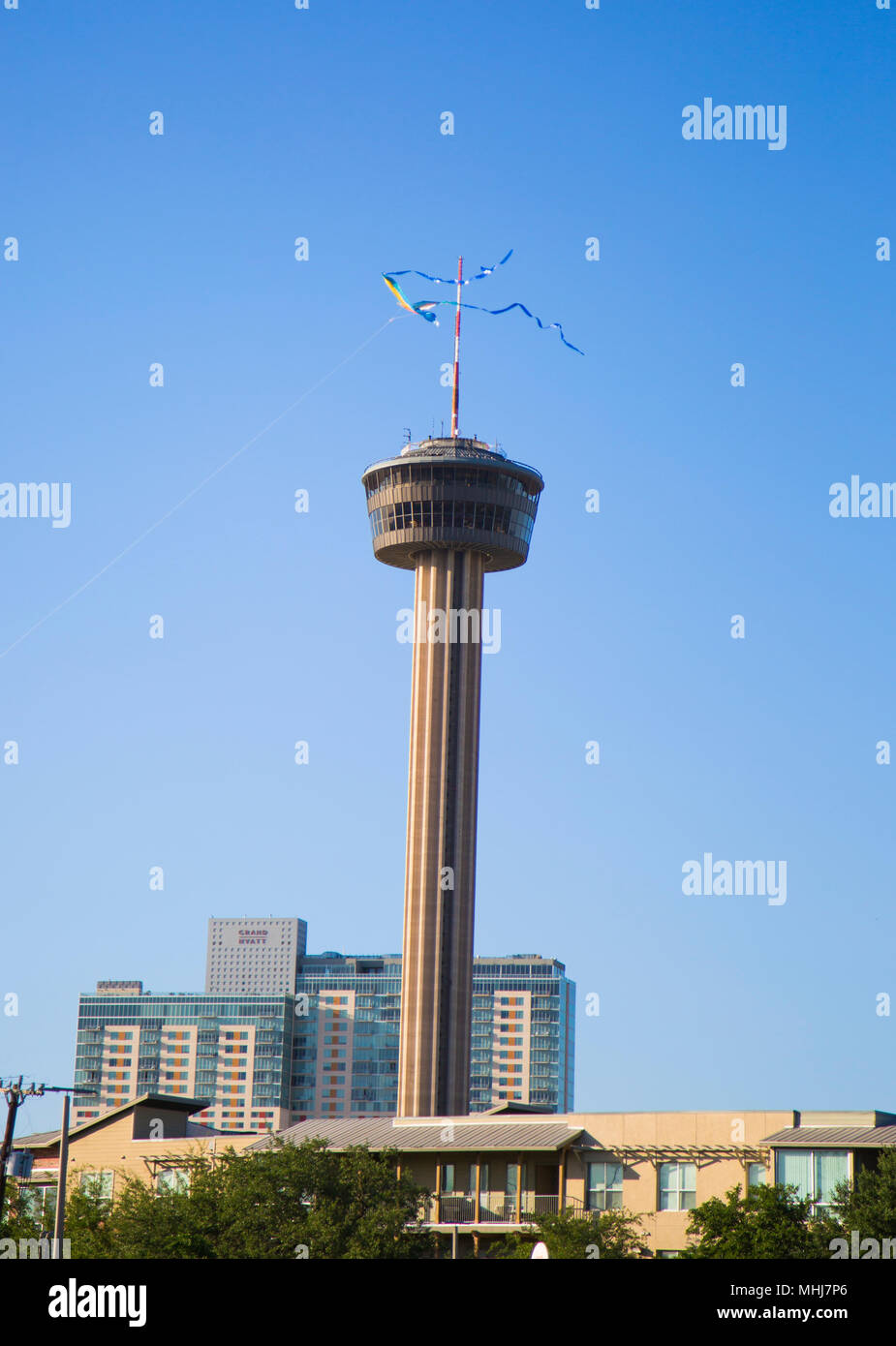 Turm von Nord-, Mittel- und Südamerika, in der hemisfair befindet sich auf dem südöstlichen Teil von Downtown, San Antonio, Texas, USA Stockfoto