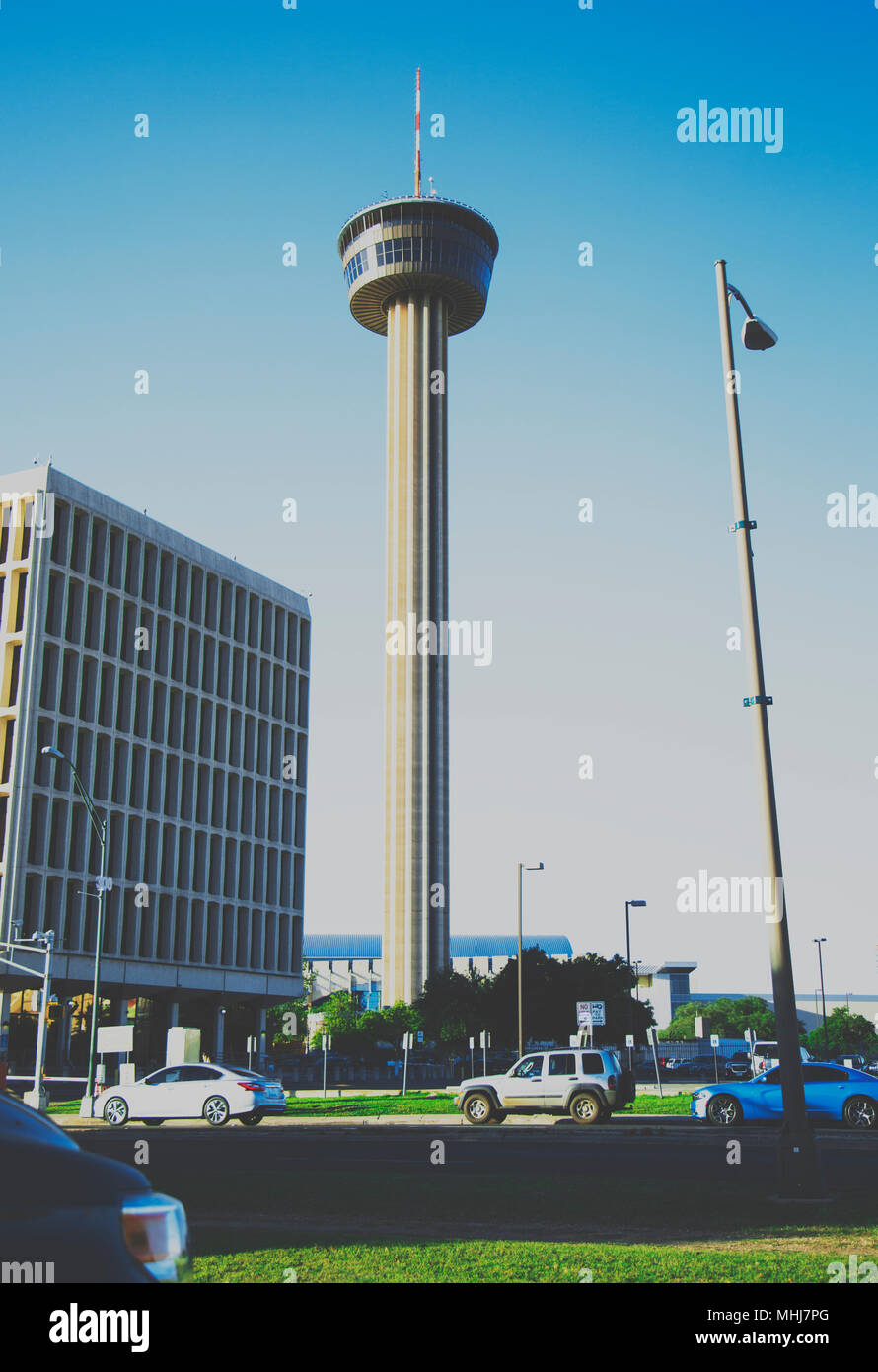 Turm von Nord-, Mittel- und Südamerika, in der hemisfair befindet sich auf dem südöstlichen Teil von Downtown, San Antonio, Texas, USA Stockfoto