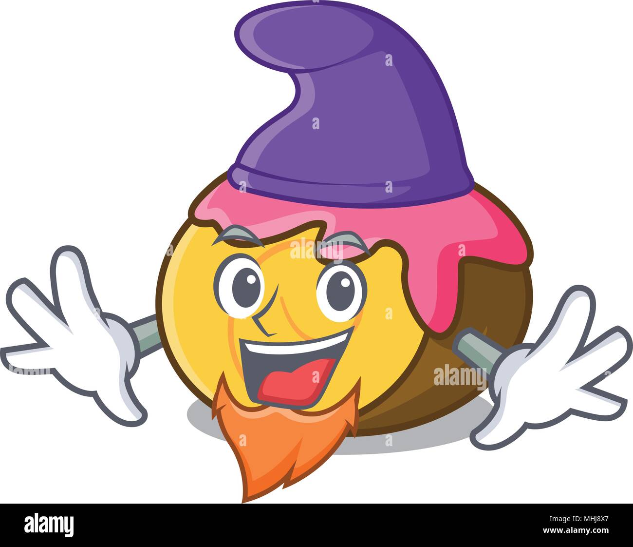 Elf swiss roll Charakter Cartoon Stock Vektor