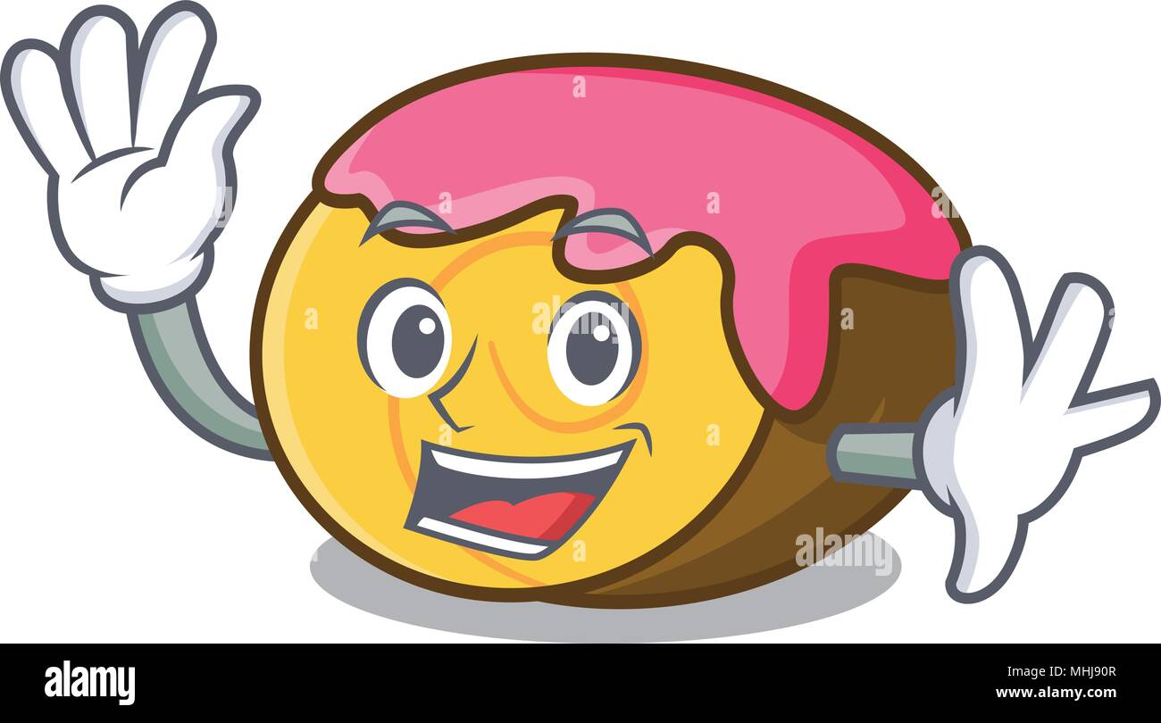 Winken swiss roll Charakter Cartoon Stock Vektor