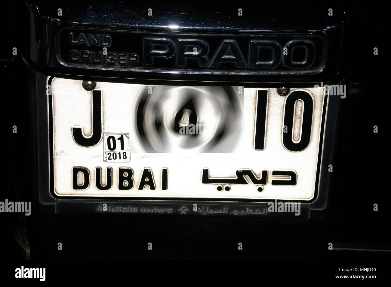 Kennzeichen in Dubai, Dubai. Stockfoto