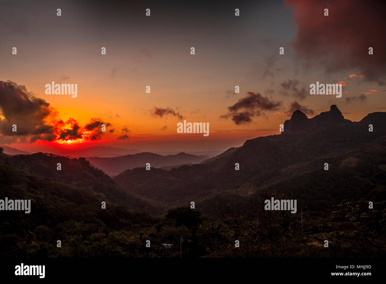 Panama Landschaft Mountain Sunrise Stockfoto
