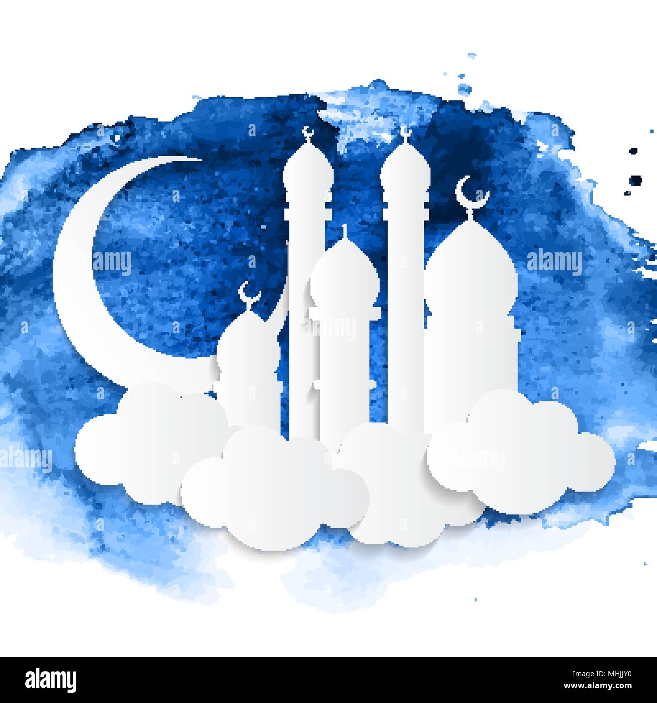 Ramadan Kareem Hintergrunddesign. Vektor-Illustration Stock Vektor