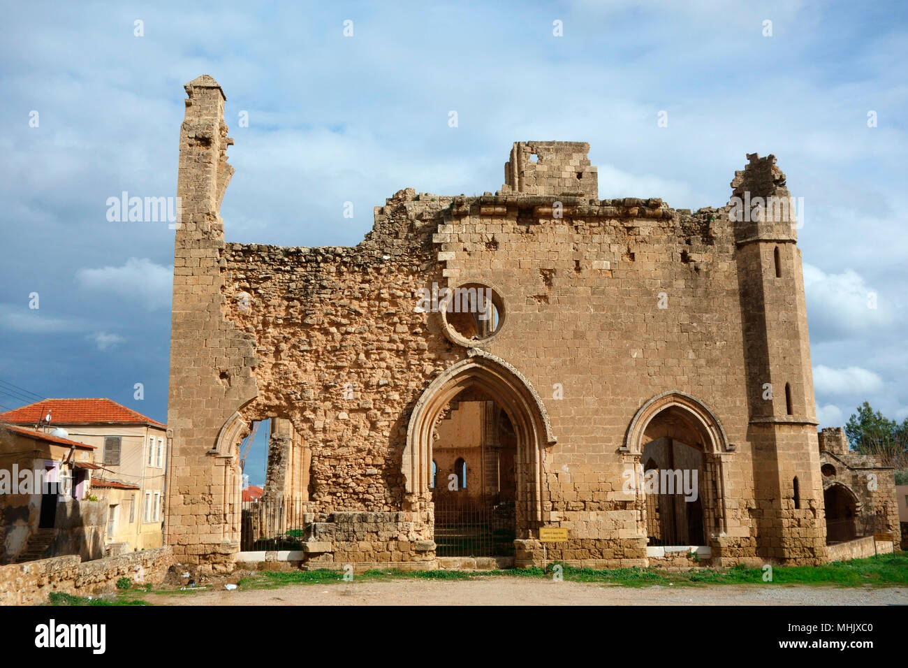 Ruinen von St George der Griechen Kirche, Famagusta, Türkische Republik Nordzypern Stockfoto