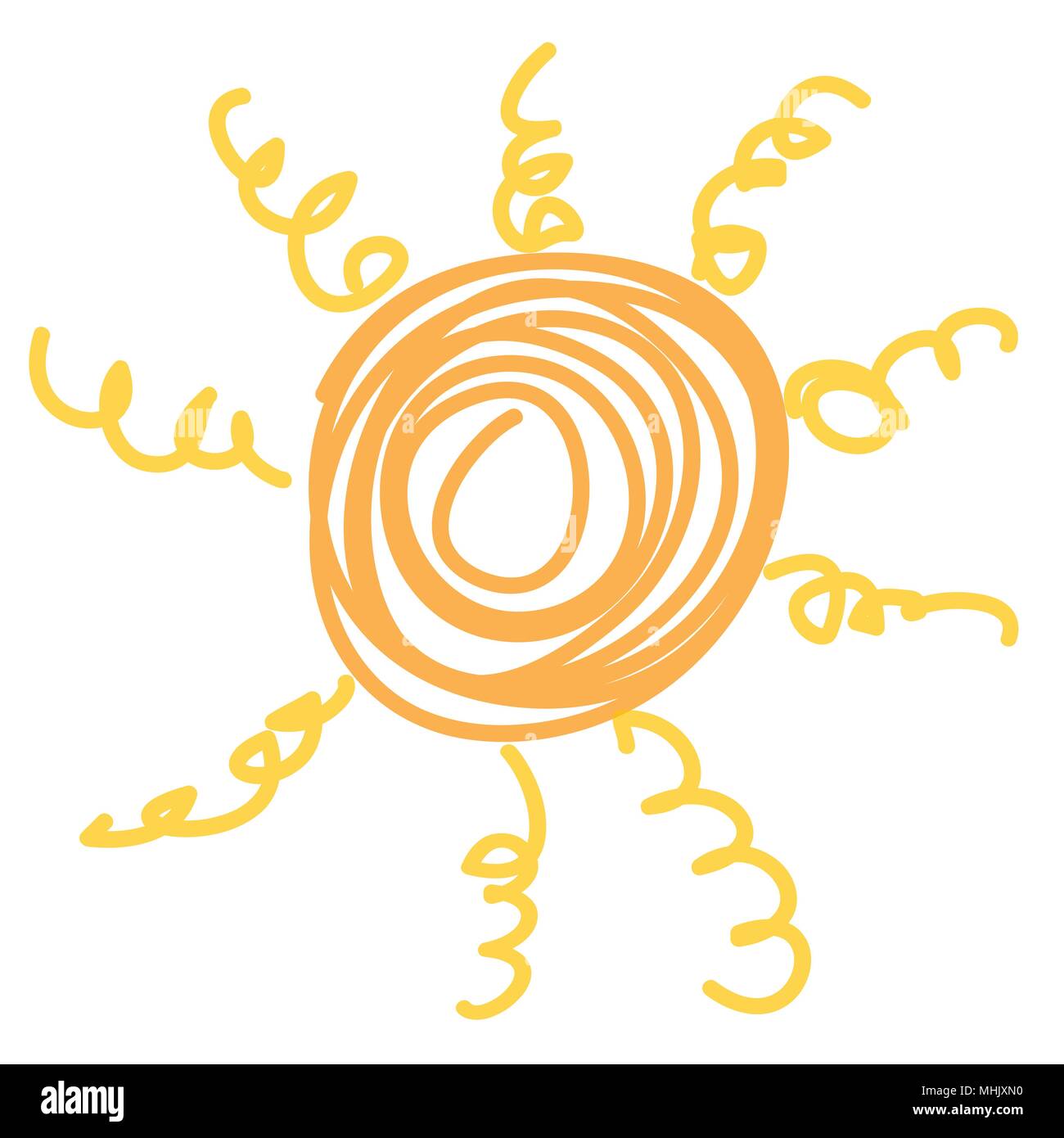 Zeichnung der Sonne Symbol Stock Vektor Zeichnung der Sonne Symbol Stock Vektor