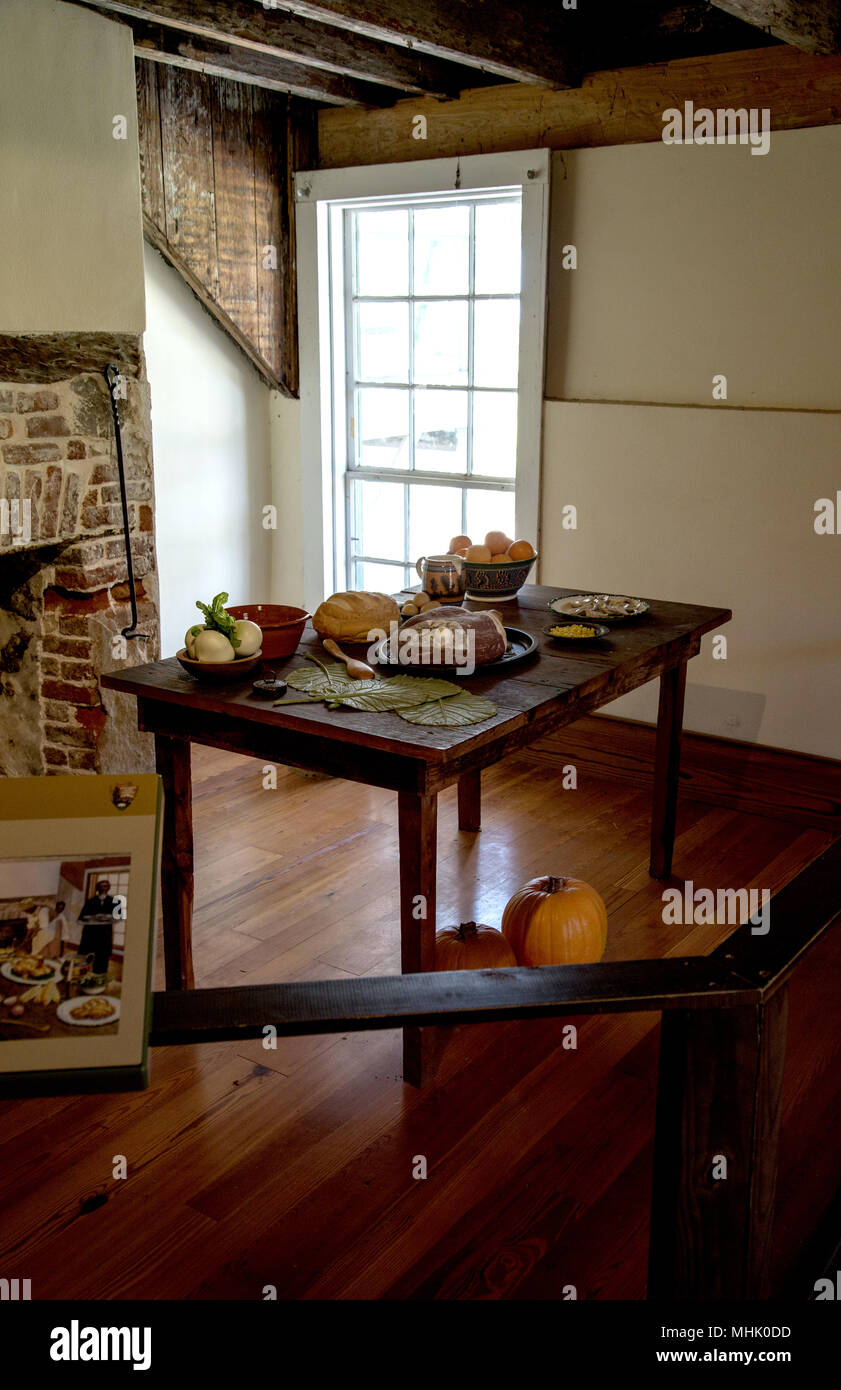 Küche an der Kingsley Plantation bei timucuan Bewahren, Jacksonville, Florida Stockfoto