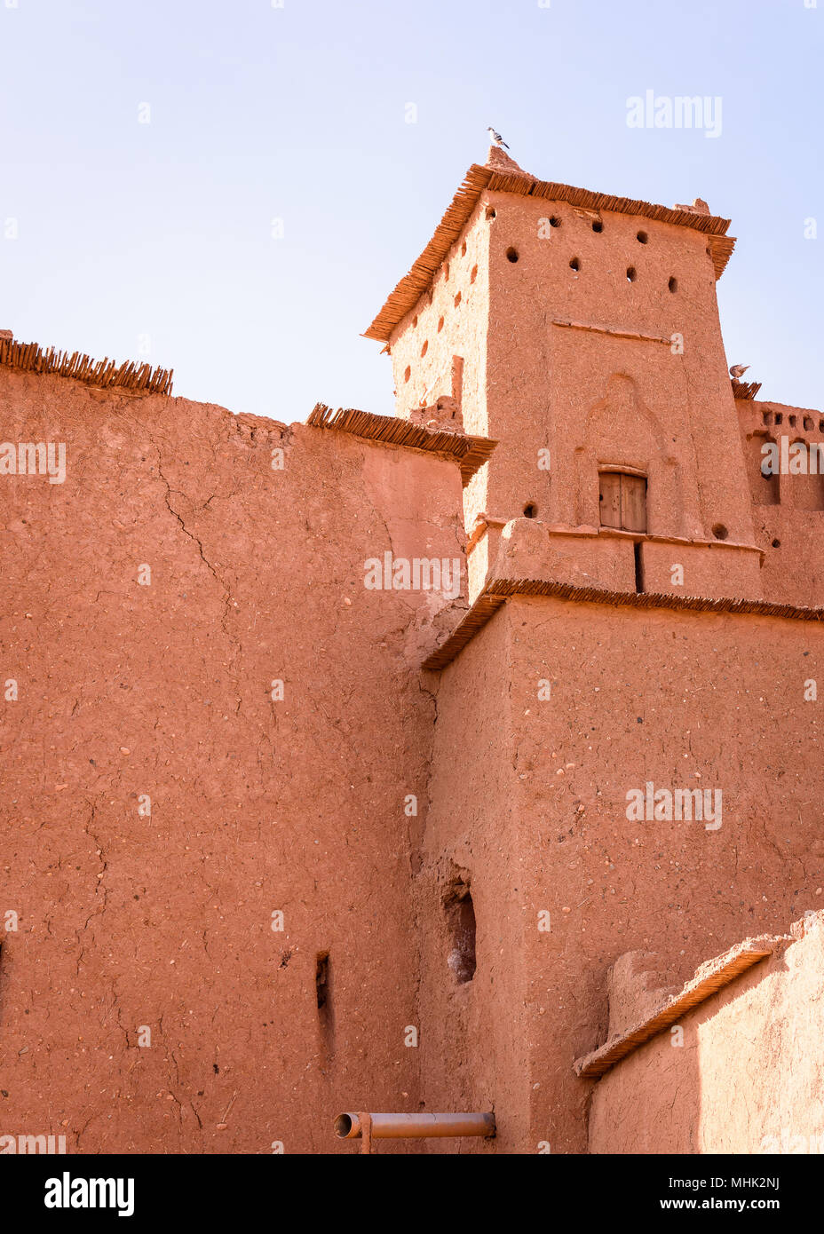 Kasr von Ait Benhaddou, eine befestigte Stadt, die ehemalige Wohnwagen weg von Sahara nach Marrakesch. UNESCO Welterbe, Marokko Stockfoto