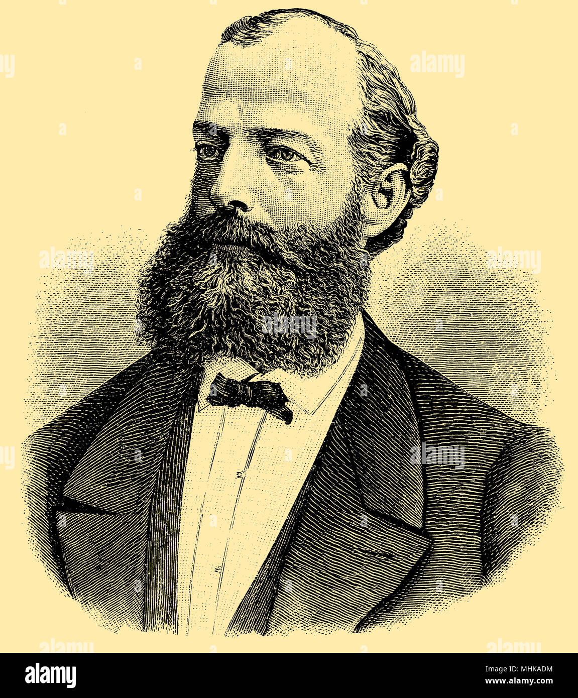 Friedirch August Kekulé (geboren am 7. September 1829), Stockfoto