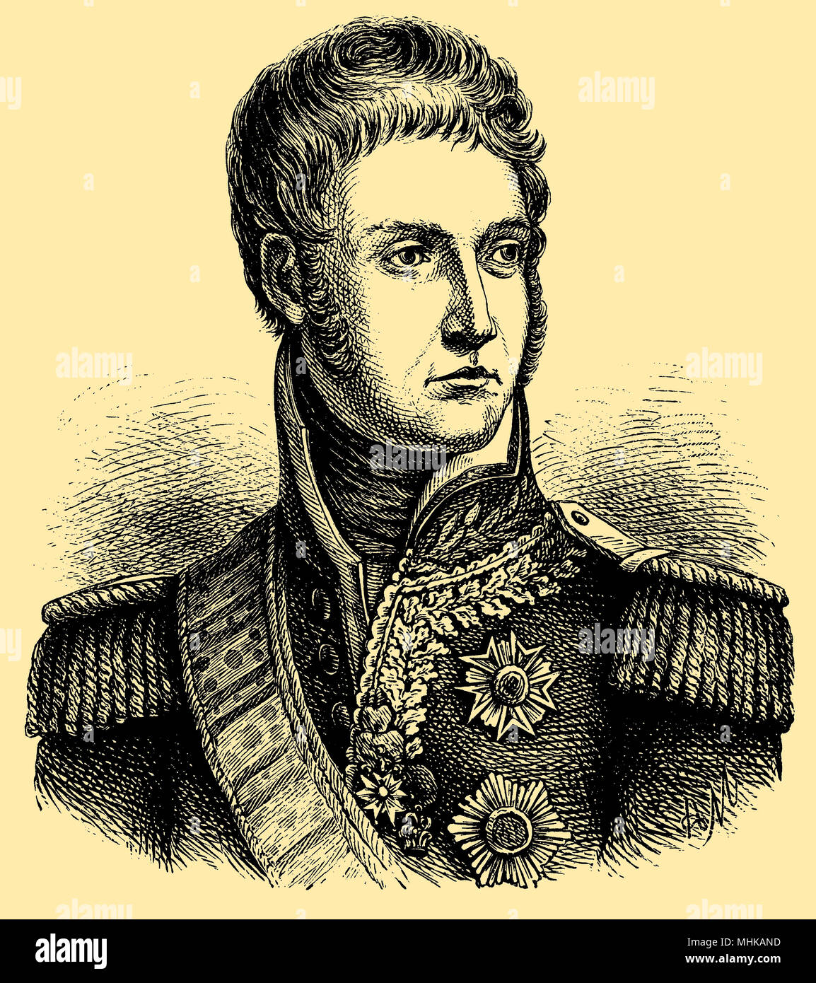 Marschall Lannes, Herzog von Montebello (11. April 1769 geboren, gestorben 31.Mai 1809), Stockfoto