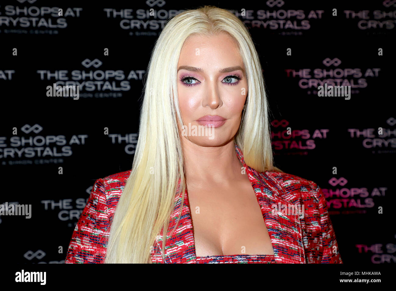 Erika Jayne, der Stern der "echten Hausfrauen von Beverly Hills', Zeichen Kopien ihres Buches "Ziemlich Durcheinander" bei den Geschäften der Kristalle in Las Vegas, Nevada. Mit: Erika Jayne Wo: Las Vegas, Nevada, United States Wenn: 31 Mar 2018 Credit: DJDM/WENN.com Stockfoto