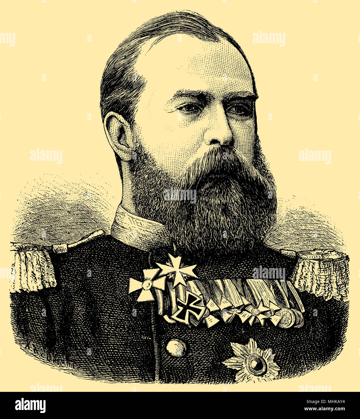 Ludwig IV., Großherzog von Hessen (geboren am 12. September 1837), Stockfoto