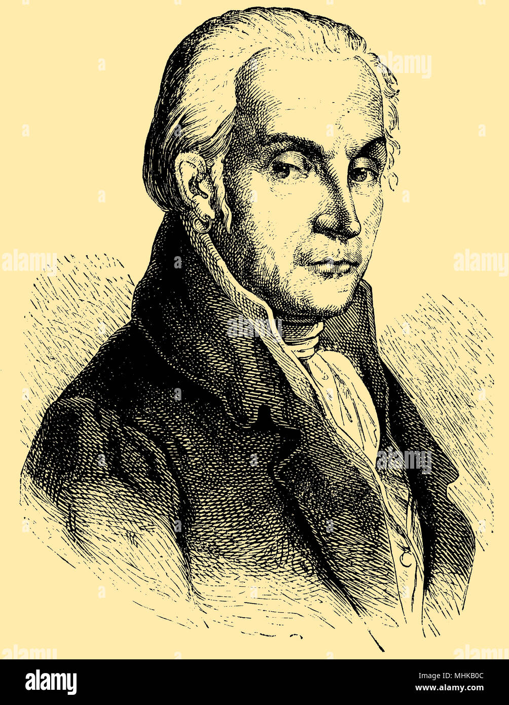 August Wilhelm Iffland (April 19, 1759 geboren, starb, 22. September 1814) Stockfoto
