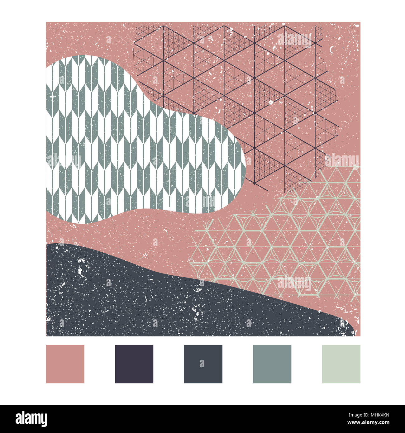 Japanische Muster Vektor. Geometrische Hintergrund für das Deckblatt Design, Vorlage, Hintergrund, Plakat, Postkarte. Stockfoto