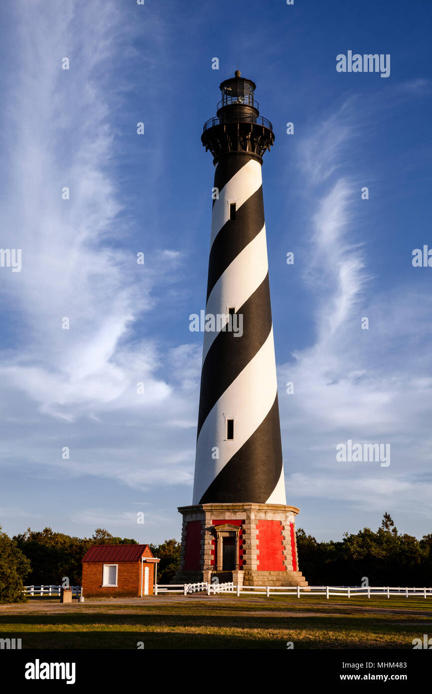 NC-01603-00... NORTH CAROLINA - Cape Hatteras Leuchtturm in Buxton auf die Outer Banks, Cape Hatteras National Seashore. Stockfoto