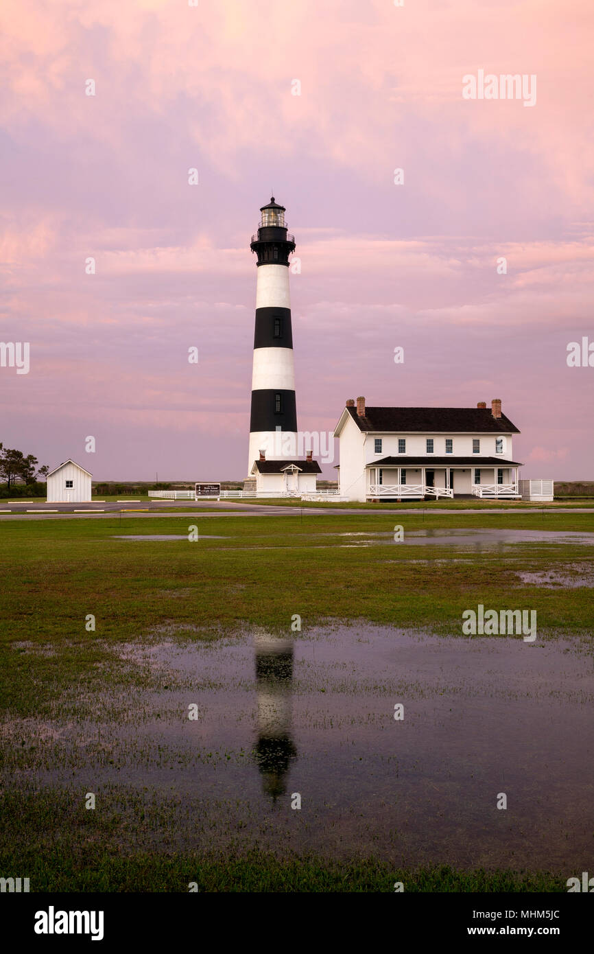 NC-01758-00... NORTH CAROLINA- Bodie Island Lighthouse auf die Outer Banks in Cape Hatteras National Seashore. Stockfoto