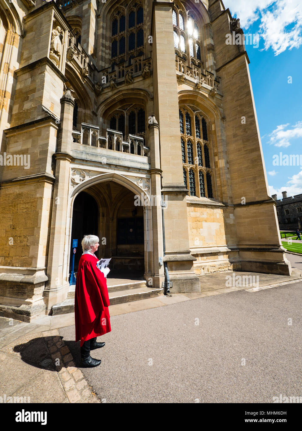 Die St Georges Kapelle, (Standort der 2018 königliche Hochzeit), Schloss Windsor, Windsor, Berkshire, England Stockfoto